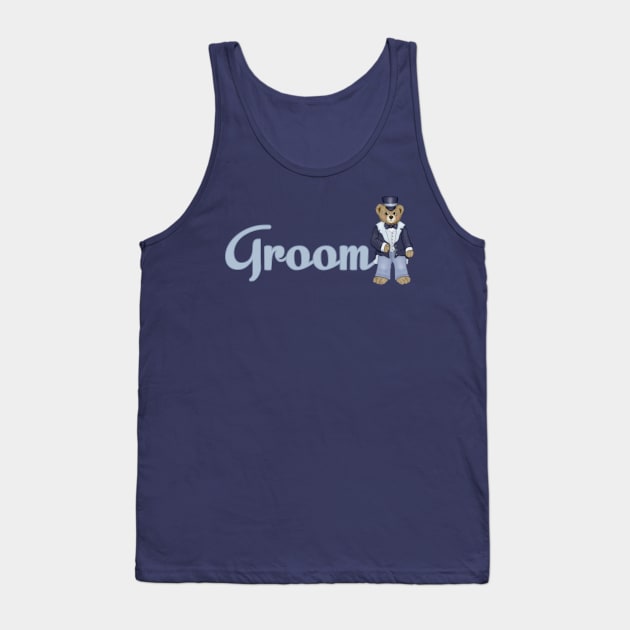 Teddy Bear Wedding - Groom Tank Top by SpiceTree